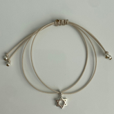 Star Of David bracelet Beige